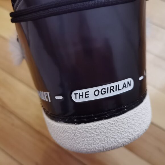 Faux moon boots Winter black with white fur - Picture 8 of 11